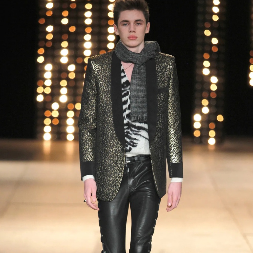 YSL by Hedi Slimane F/W 2014 Babycat Jacket MENS 48